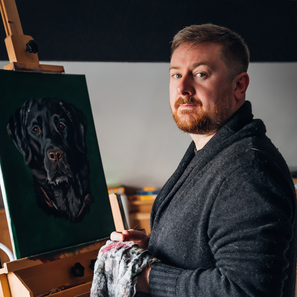 About Chris Scott at the easel